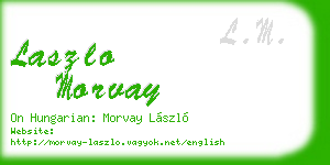 laszlo morvay business card